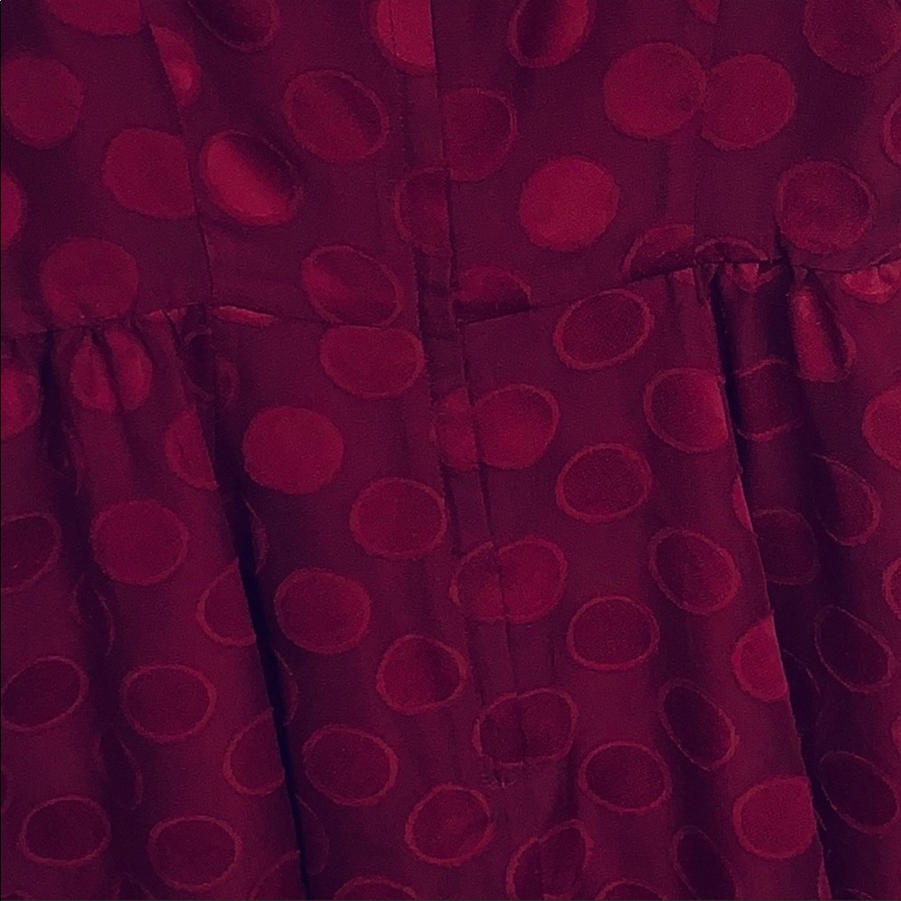 Disney Burgundy Polka Dot Mini Dress - Picture 7 of 8
